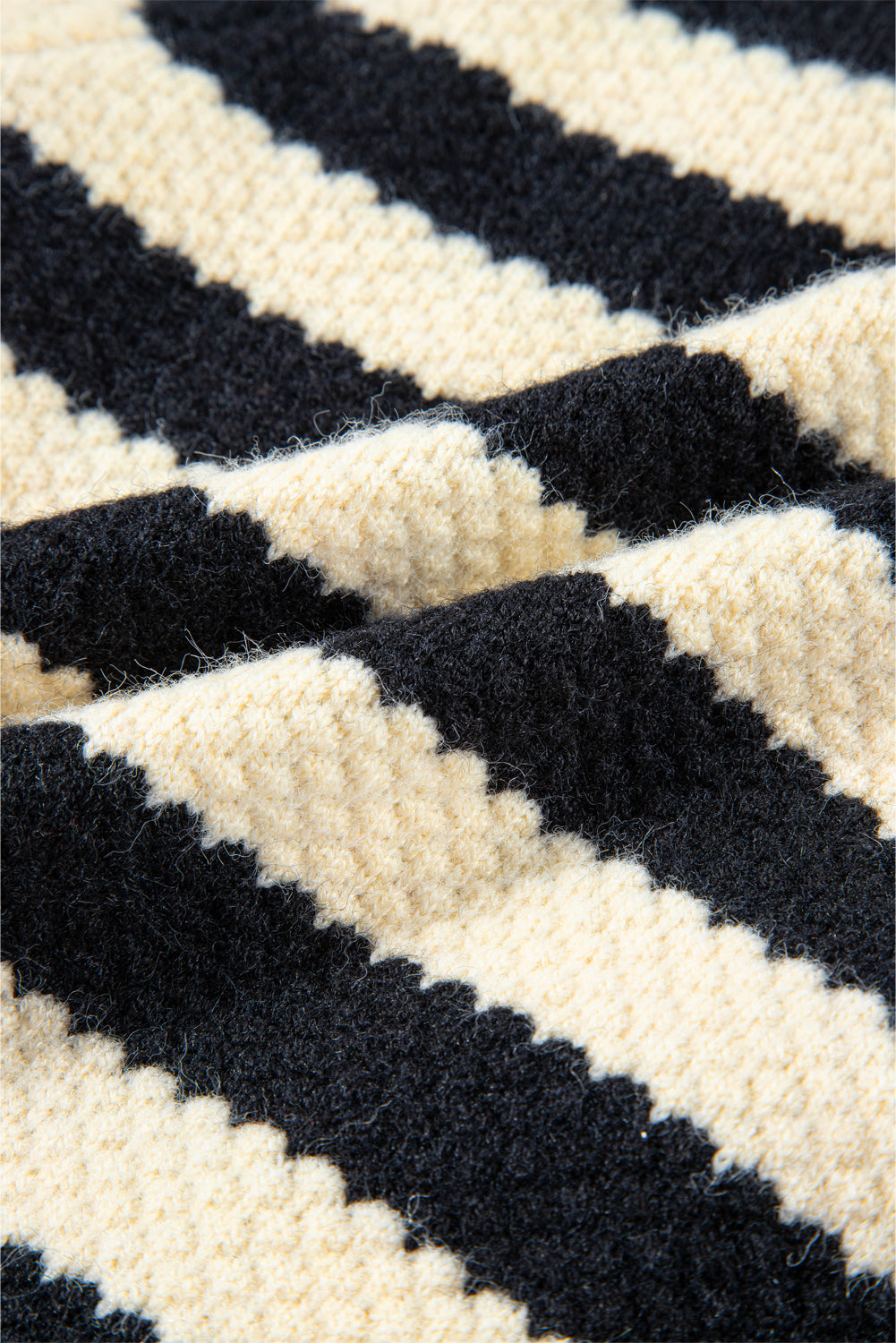 Stripe Chic Golden Button Cardigan Sweater