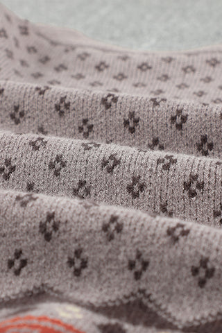 ****CLEARANCE ****Neck Printed Pullover Sweater