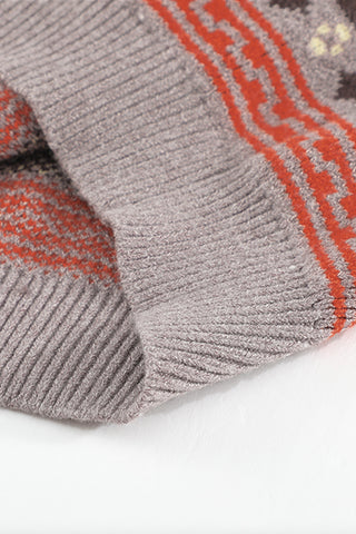 ****CLEARANCE ****Neck Printed Pullover Sweater