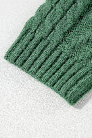 ***CLEARANCE**** Vineyard Green Colorblock Patched Pocket Drop Shoulder Sweater