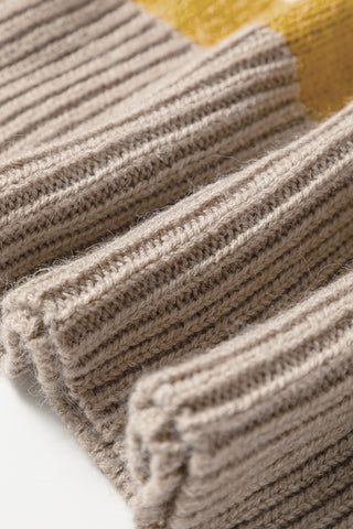 ***CLEARANCE ***Multicolour Colorblock Drop Shoulder Crew Neck Sweater