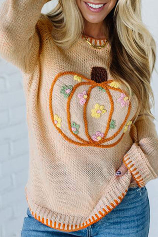 Pumpkin Fall Autumn Halloween Sweater