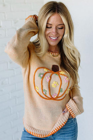 Pumpkin Fall Autumn Halloween Sweater