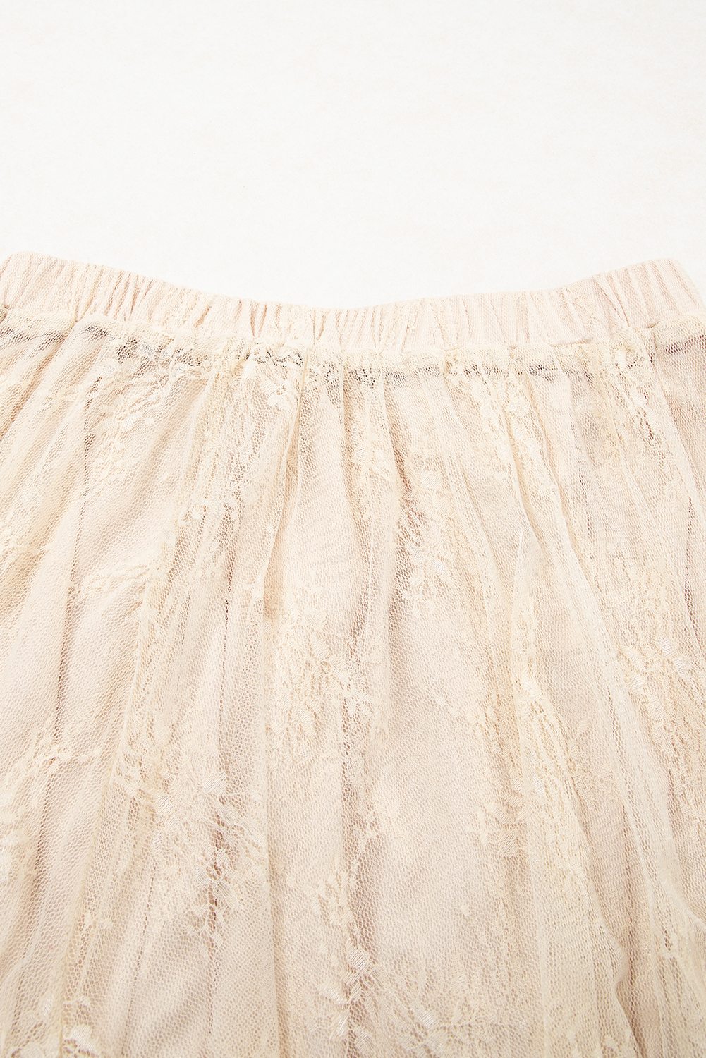 Lace Cascading Tiered High Waist Maxi Skirt
