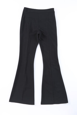 CLEARANCE Black Split Hem High Waist Pants