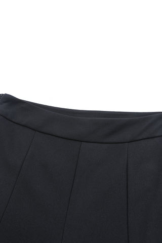 CLEARANCE Black Split Hem High Waist Pants