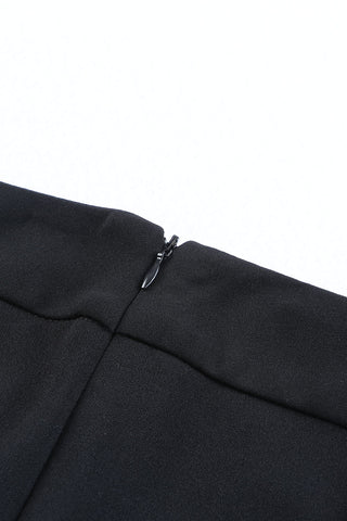 CLEARANCE Black Split Hem High Waist Pants