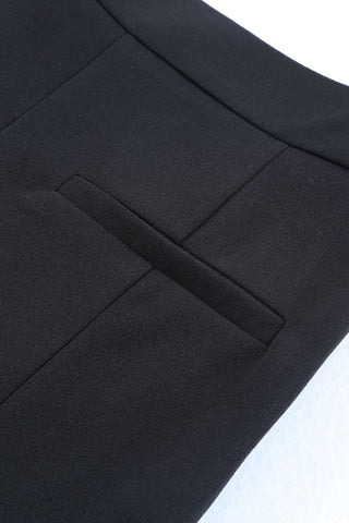 CLEARANCE Black Split Hem High Waist Pants