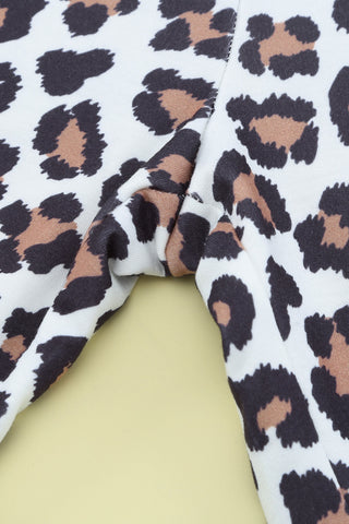 CLEARANCE Leopard Print Elastic Waist Drawstring Joggers