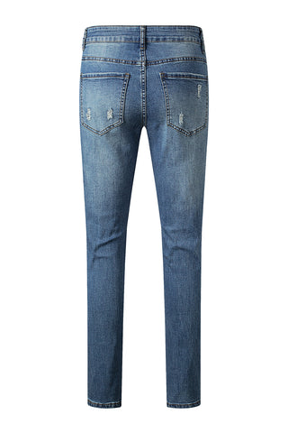 CLEARANCE Blue Valentines Day Heart Patchwork Jeans
