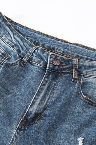 CLEARANCE Blue Valentines Day Heart Patchwork Jeans