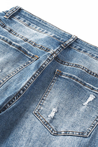 CLEARANCE Blue Valentines Day Heart Patchwork Jeans