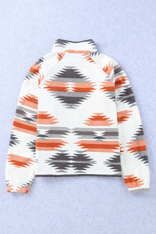 CLEARANCE Western Aztec Snap Buttoned Fleece Jacket
