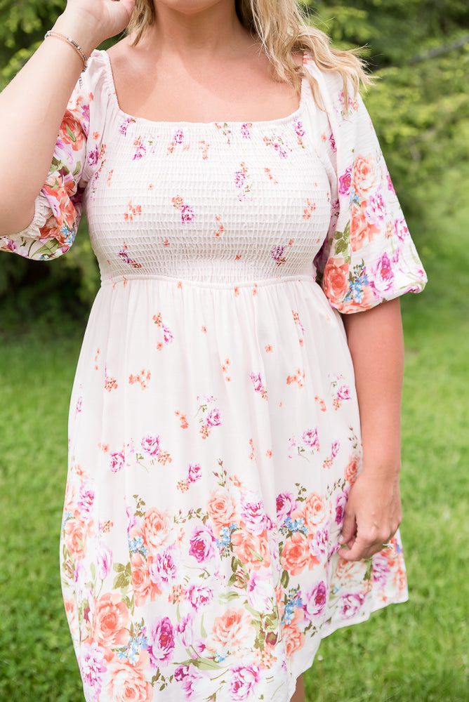 Elegant and Sweet Floral Dress