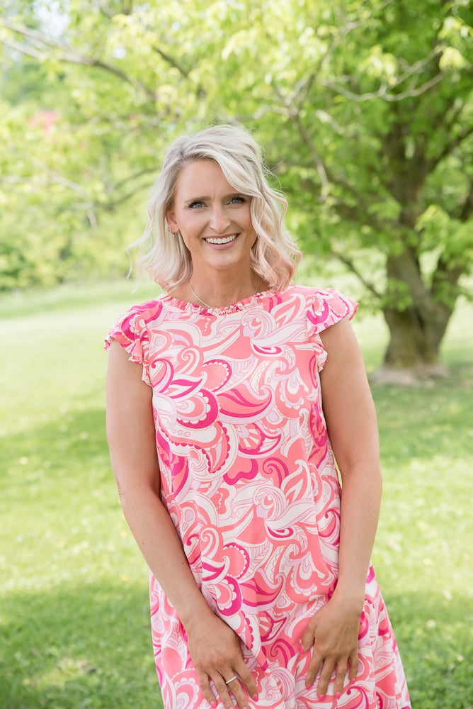 Coral Splash Dress