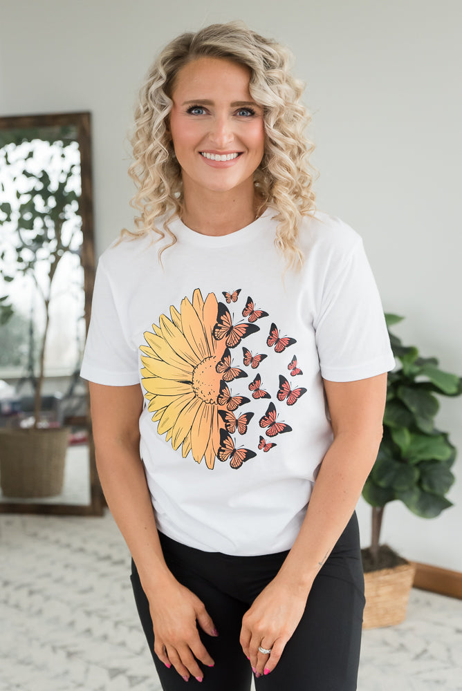 A Monarch Sunflower Graphic Tee