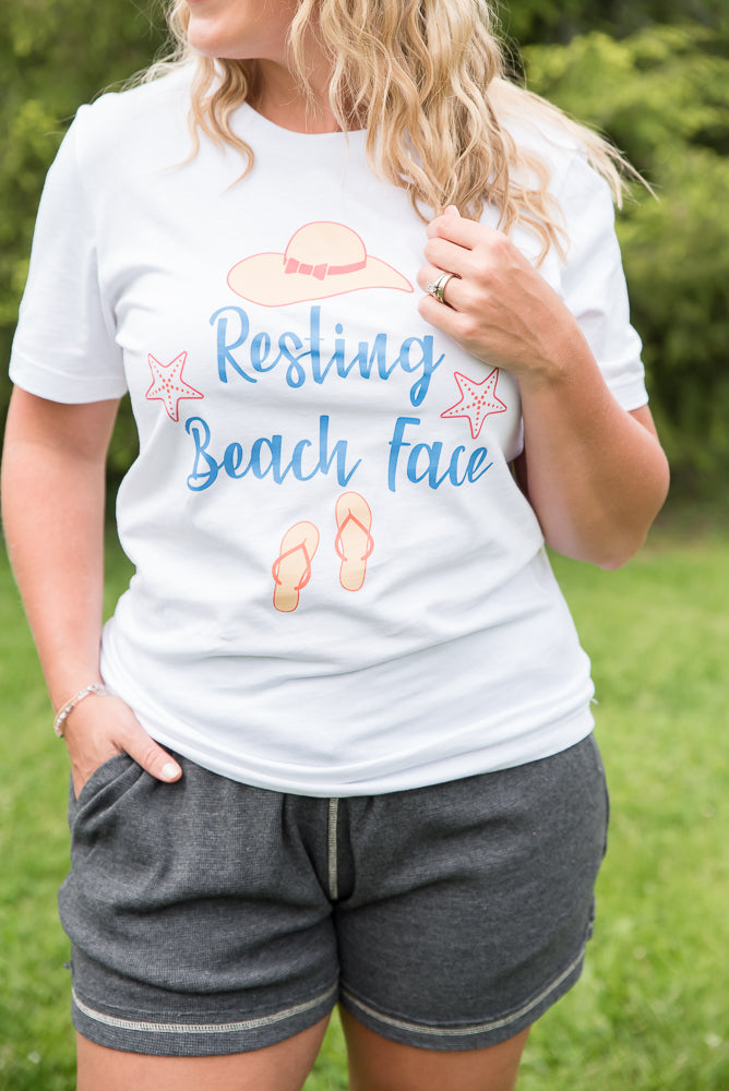 Resting Beach Face Graphic Tee