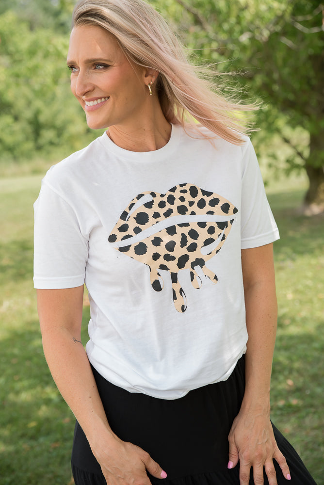 Leopard Lips Graphic Tee