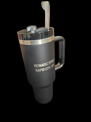Nomadic Dyno Black 40oz Tumbler with handle 
