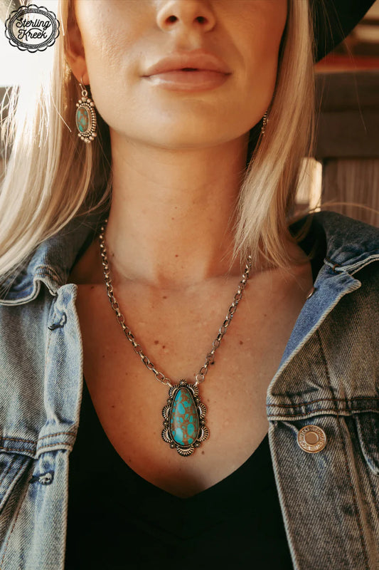 Sterling Kreek Sunset Stables Necklace