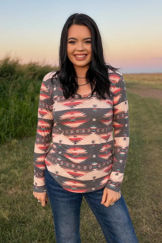 Sterling Kreek Midnight Desert Aztec Top