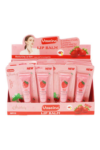 Strawberry Scented Gel Lip Balm Squeeze Tube