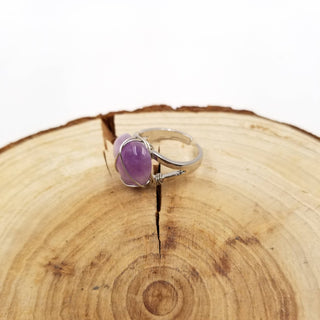 Handmade Natural Crystal Heart Ring - Valentine'S Day Gift