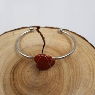 Handmade Natural Crystal Heart Bracelet
