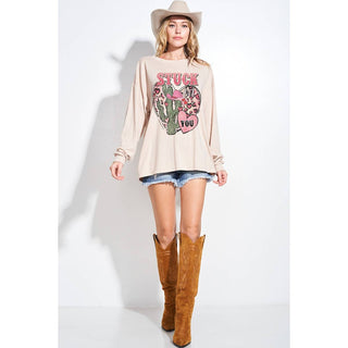 CLEARANCE  heart tri-blend oversized top