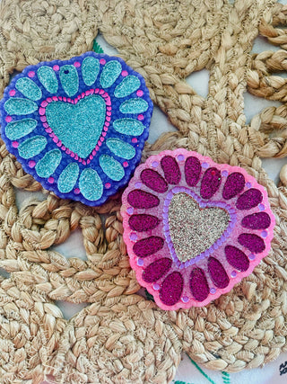 Squash Blossom Heart Car Freshie