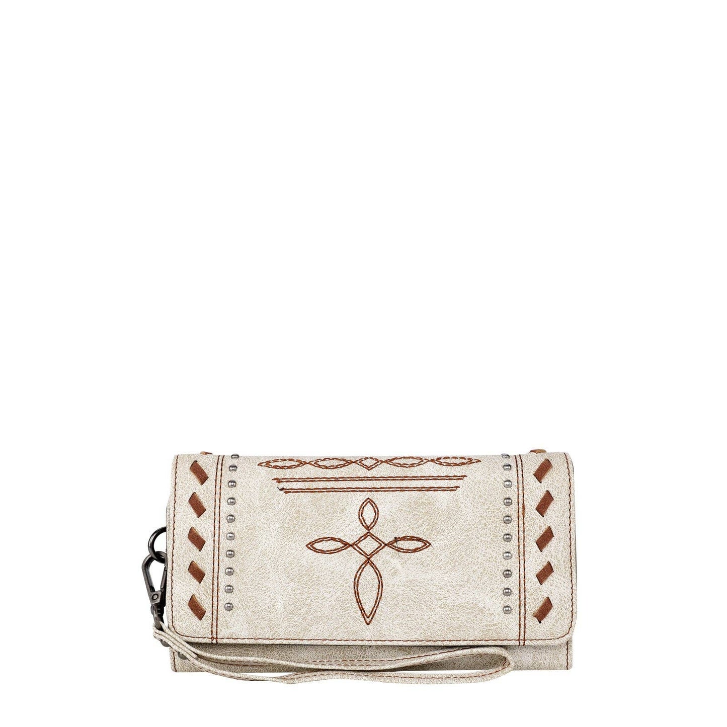 MW1124-W002 Montana West Embroidered Stitch Wallet