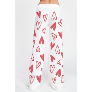 CLEARANCE Heart all over soft brushed loungewear set