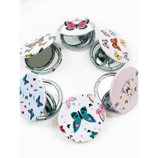 Butterfly Double Sided Circle Cosmetic Mirror