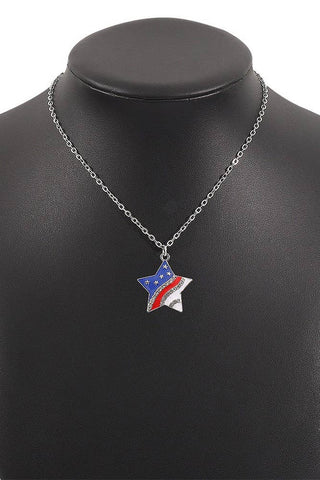 Alloy USA Independence Day Necklace