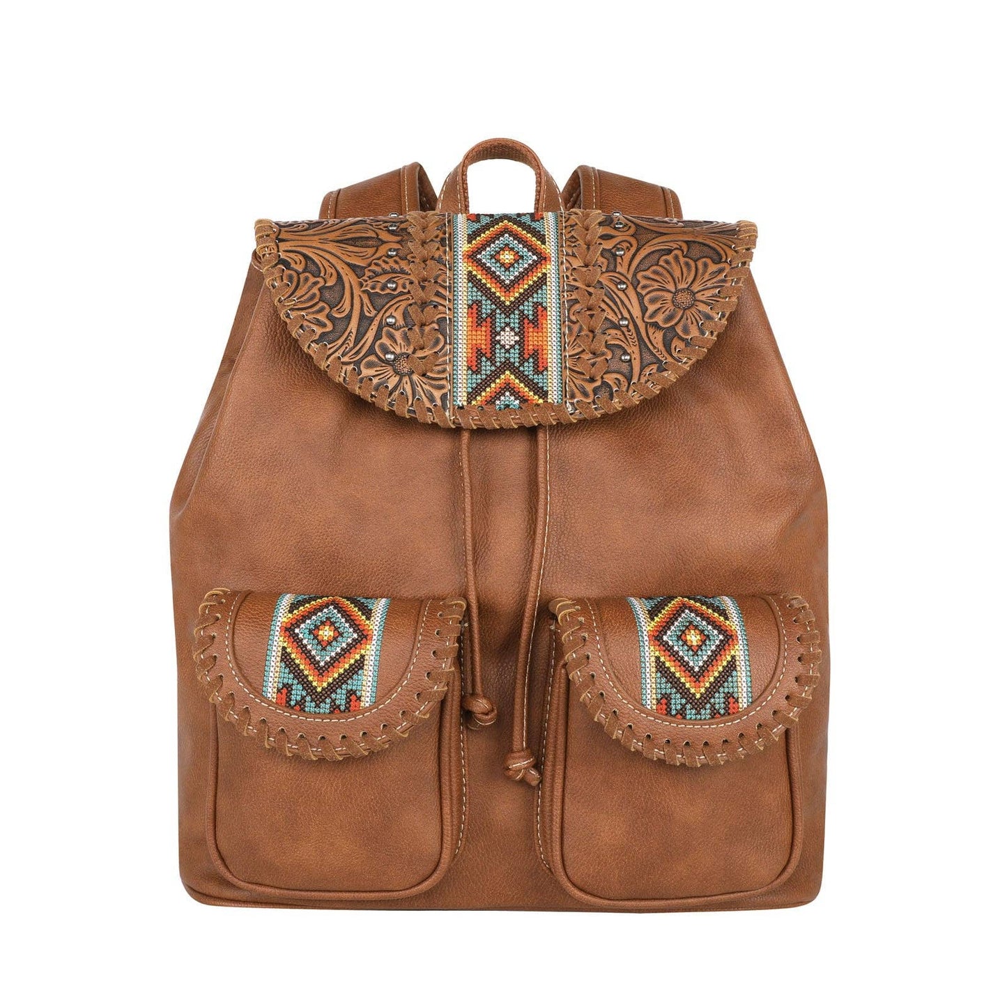 MW1142G-9110 Montana West Tooled Collection Backpack