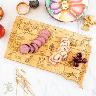 Destination South Dakota Cutting Board with Engraved Artwork