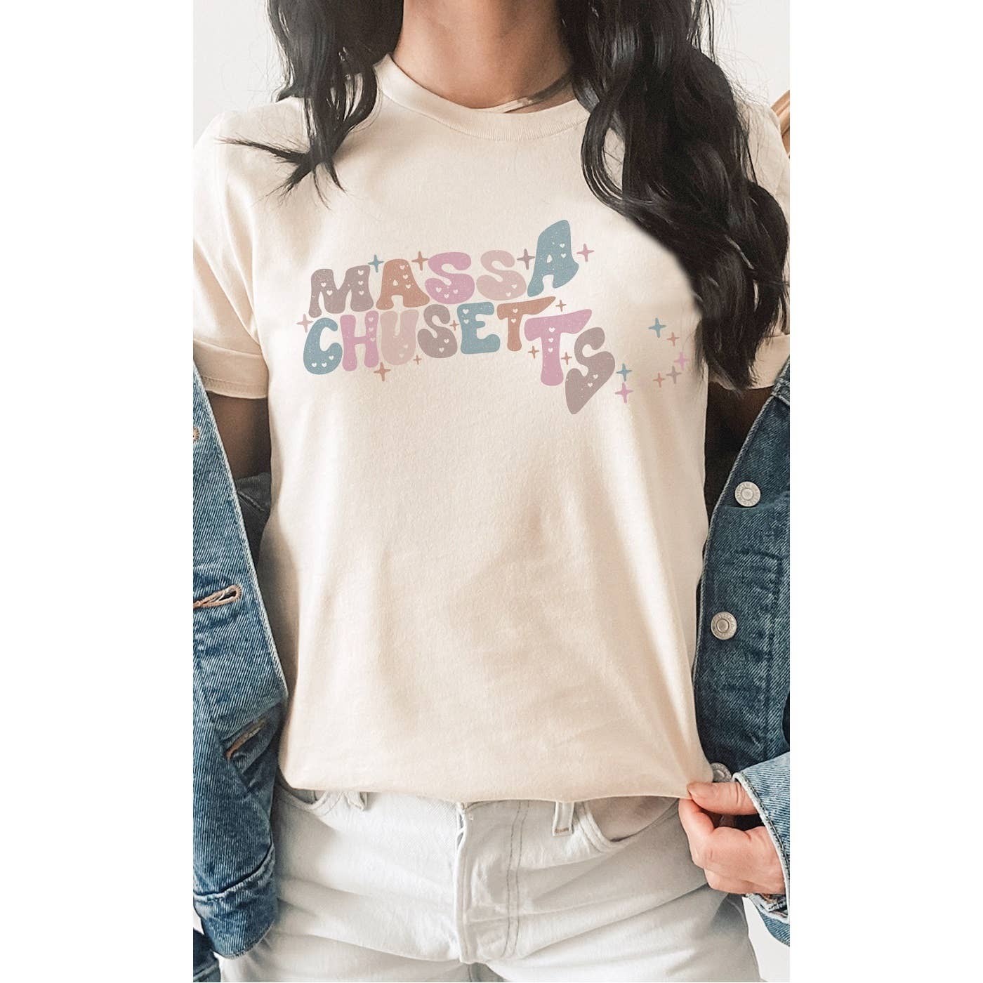 SOUTH DAKOTA Adorned, Bubble Letter, State Shape Graphic Tees
