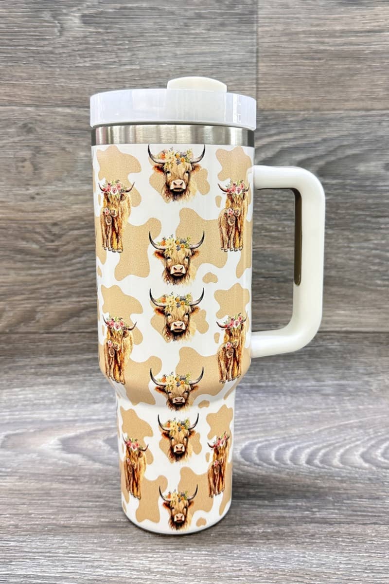 HIGHLAND COW STAINLESS STEEL TUMBLERS CUP 40oz