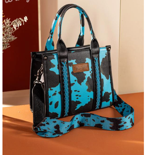 Wrangler Cow Print Tote Crossbody Bag