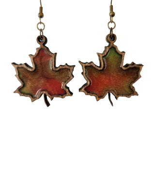 Maple leaf earrings