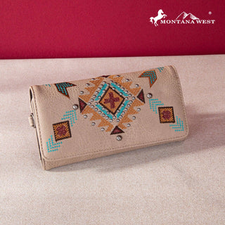 MW1248-W002 Montana West Embroidered Collection Wallet