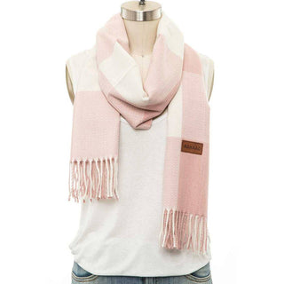 Plaid Print Cashmere Blend Scarf