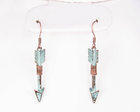 Arrow Earrings - Patina