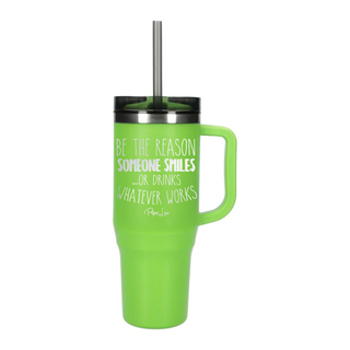 Be The Reason Someone Smiles Or Drinks Laser Etched 40oz Tumbler + Straw