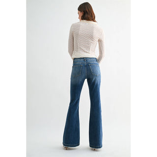 Mica HIGH RISE FLARED LEG W/VINTAGE WASH