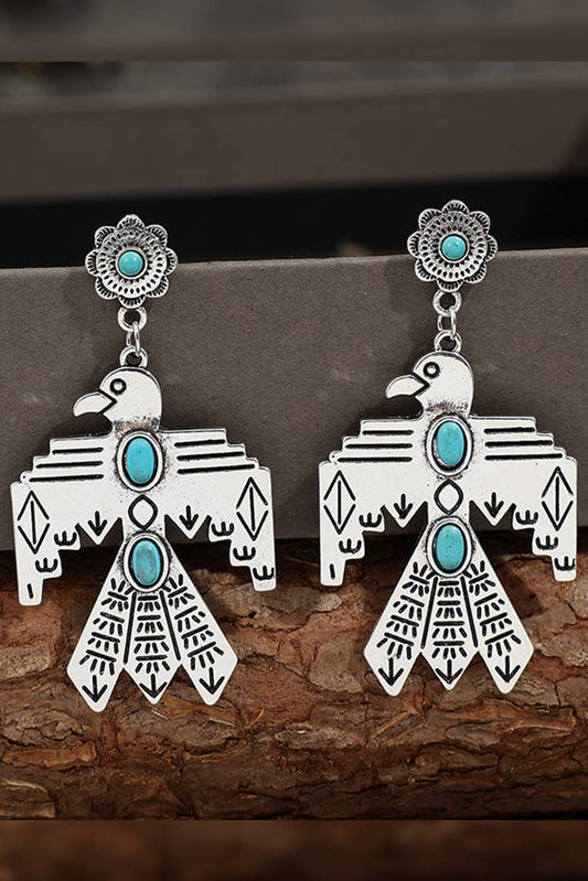 Turquoise Earle Metal Earrings