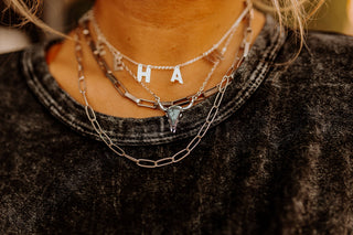 Turquoise Stone Steer head Skull Necklace