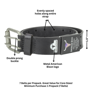 Double Prong Full Grain Leather Belt ABB 008