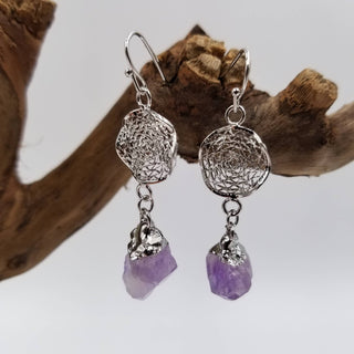 Dream Catching Natural Crystal Earrings
