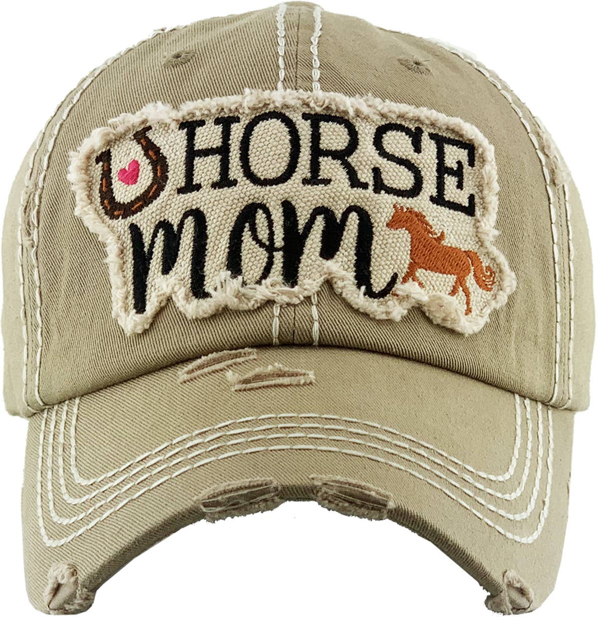 HORSE MOM Washed Vintage Ballcap